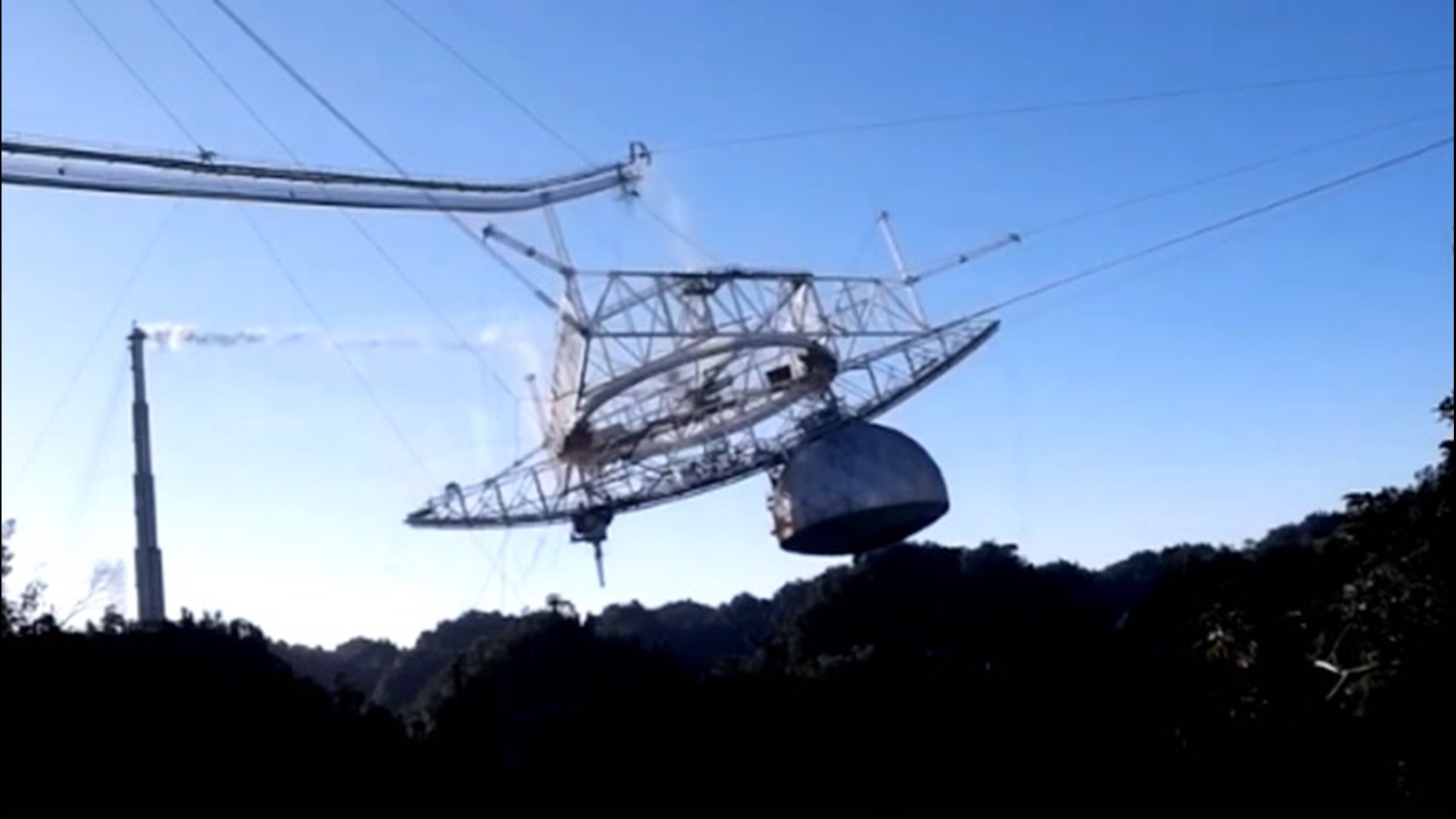 This video from the U.S. National Science Foundation captures the moment the Arecibo Radio Telescope in Puerto Rico collapsed on Dec. 1, ending its 57 years in service.