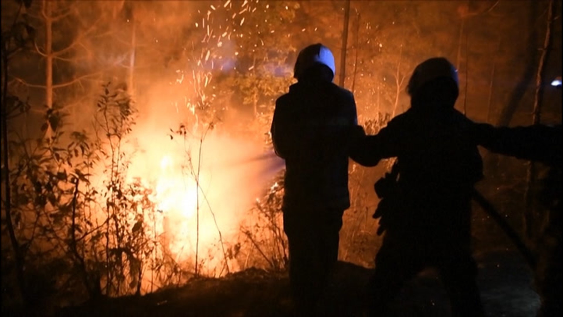 Firefighters are battling wildfires in Nagarkot, as Nepal is suffering from the country's worst fire season in almost a decade.