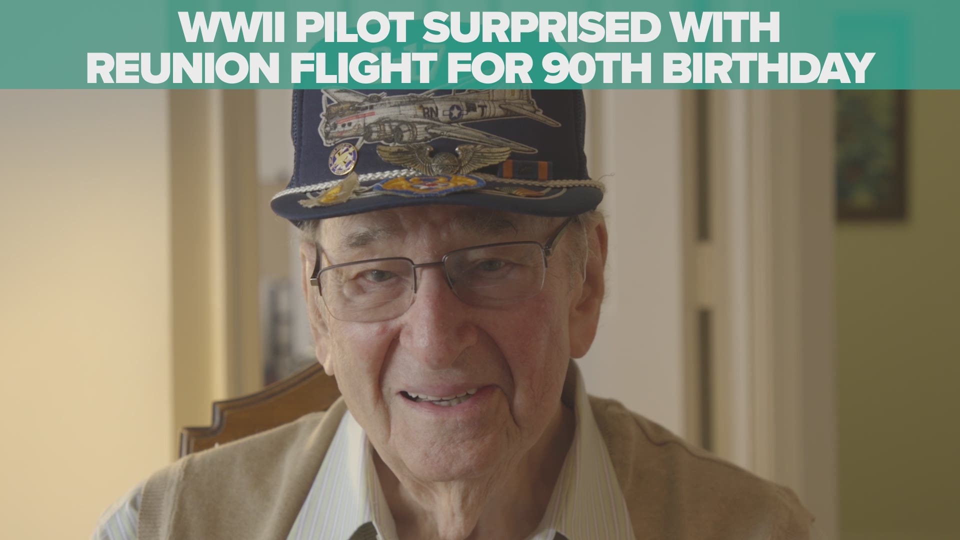 This WWII pilot got the surprise of a lifetime for his 90th birthday-- a ride in the same type of plane he flew during the war.