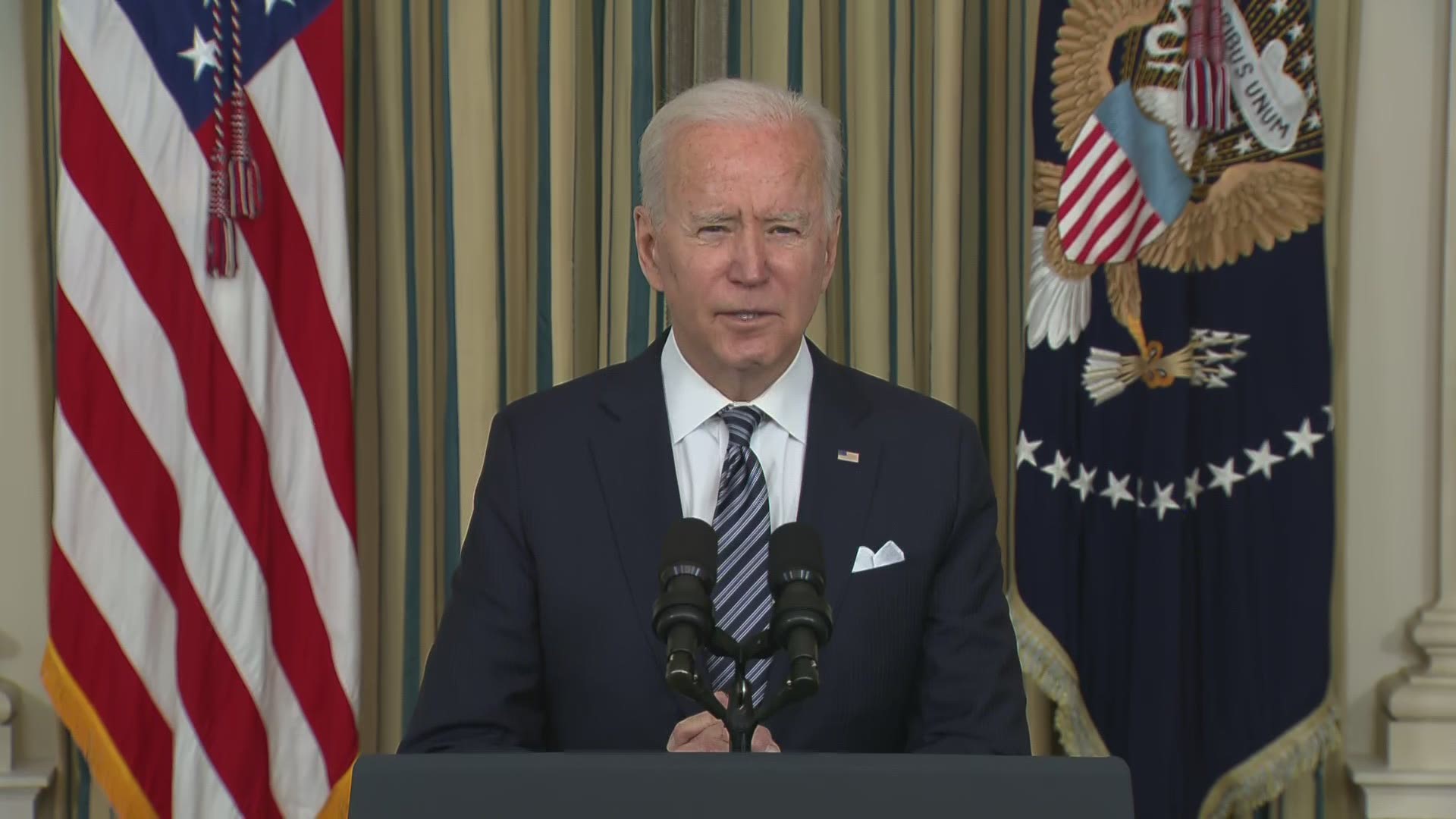 Biden addresses the $1.9T COVID-19 relief plan signed into law last week.