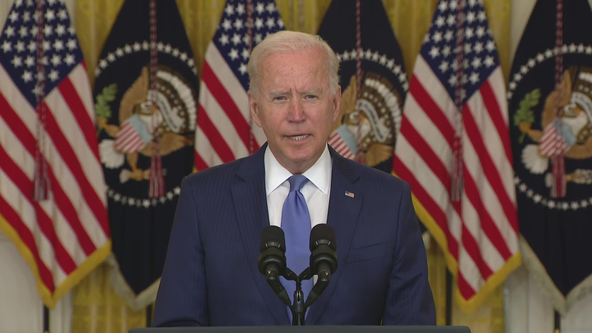 President Joe Biden said Thursday that he thinks the nation is at an "inflection point."