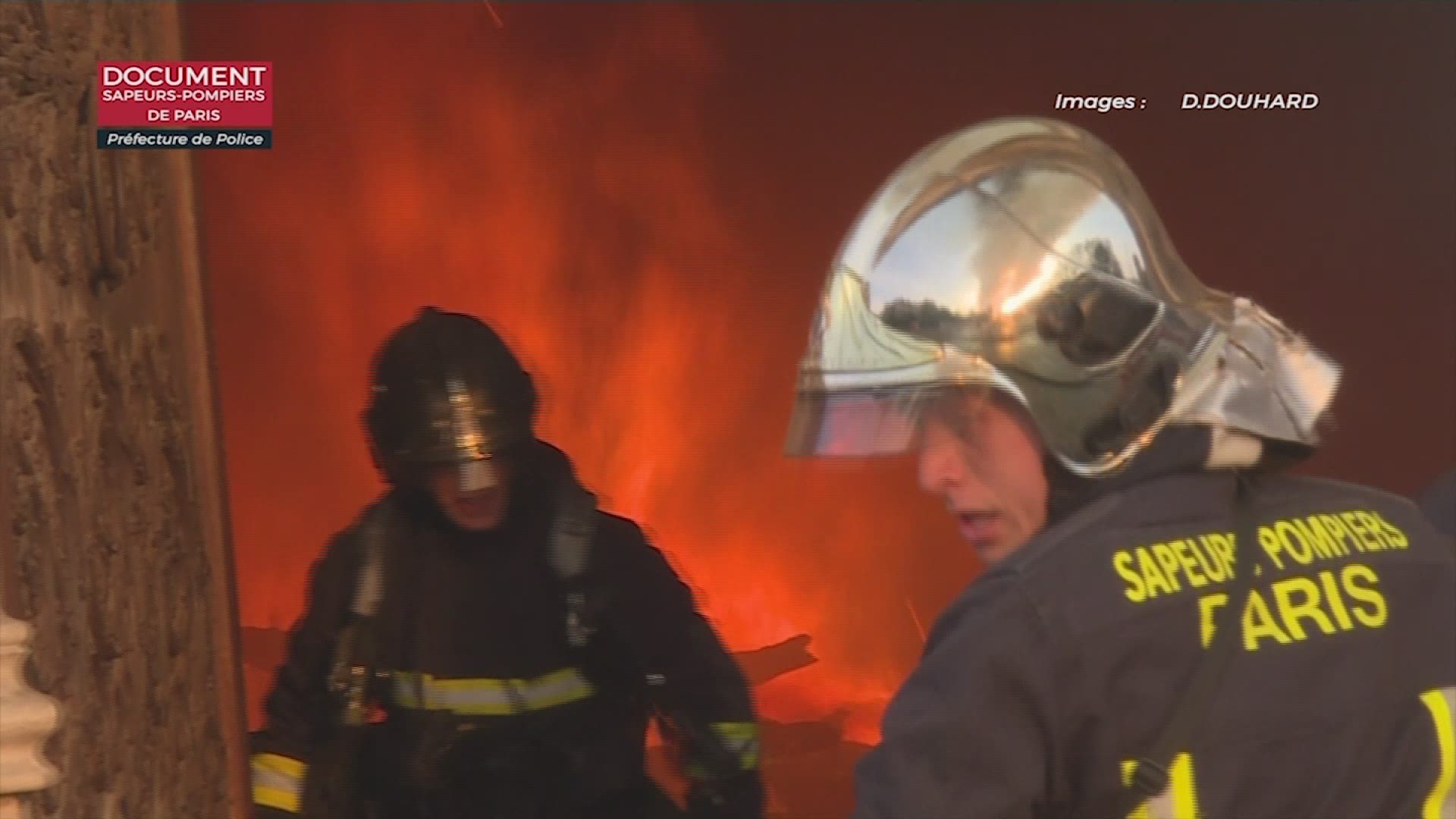 French firefighters have released video showing the huge operation to extinguish the fire that ravaged the top of Paris' Notre Dame Cathedral. (Via AP)