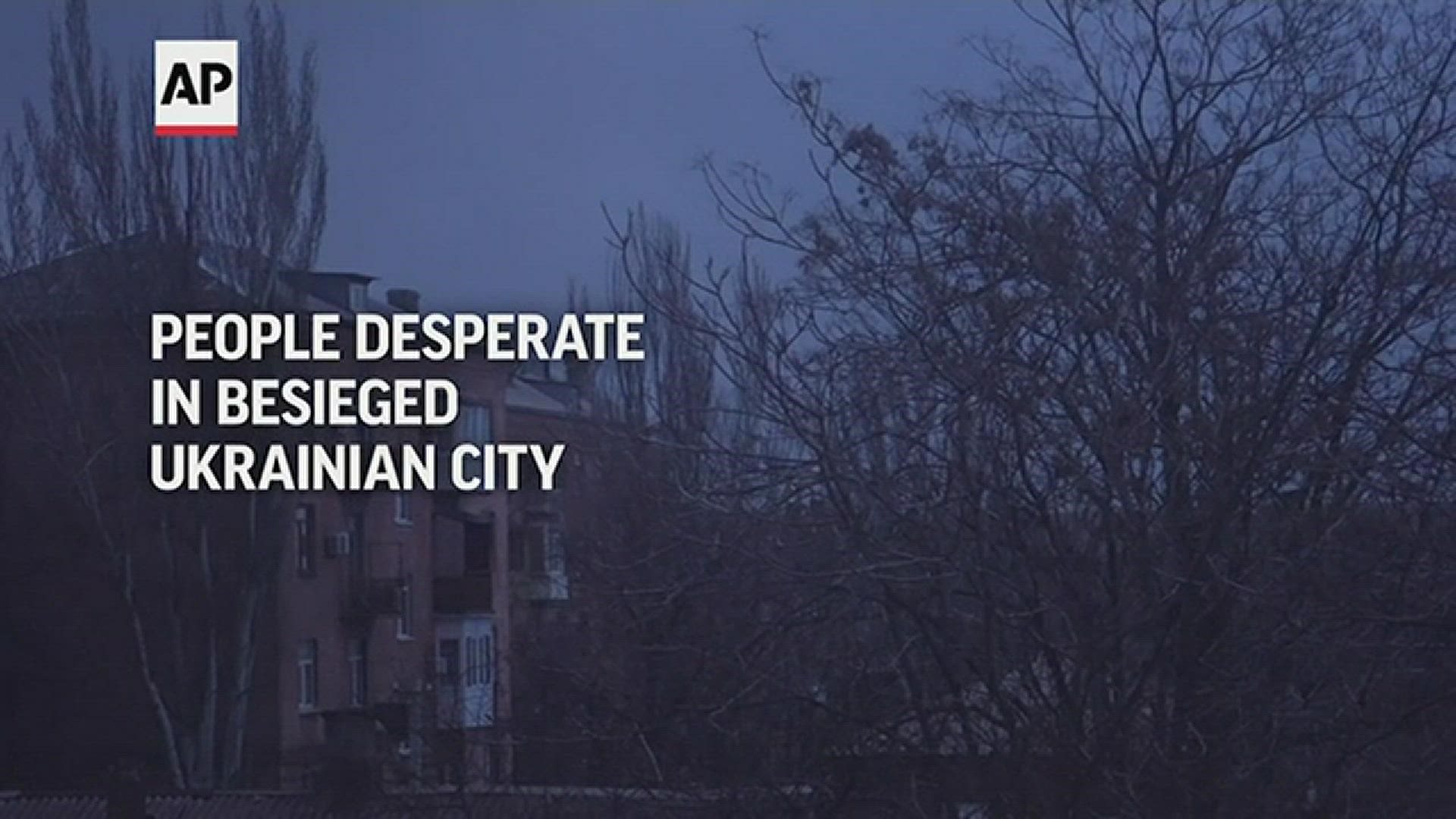 People in the besieged city of Mariupol are living in dire humanitarian conditions with desperate residents now raiding stores for food and supplies.