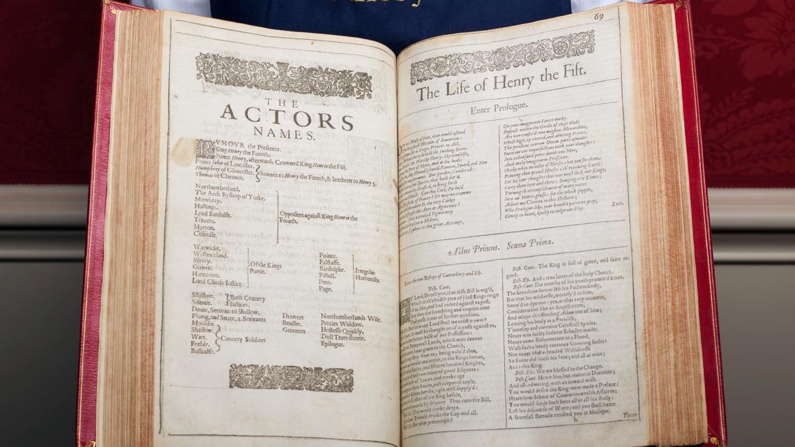 First-edition Shakespeare folios to be provided at public sale