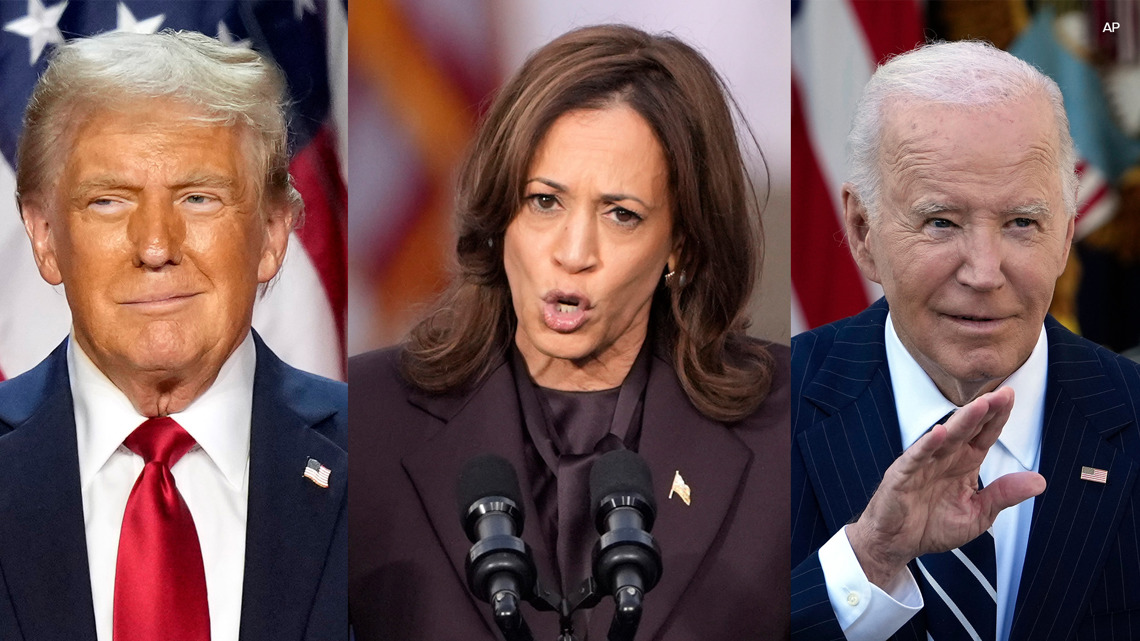 Trump, Harris and Biden speeches after Election Night 2024