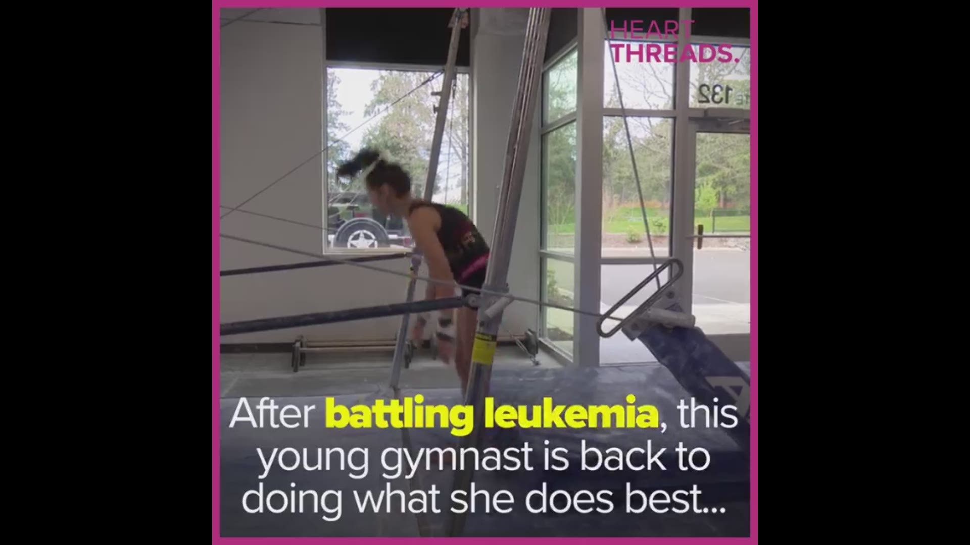 After a difficult battle with leukemia, this gymnast is inspiring her friends and family by competing once again.