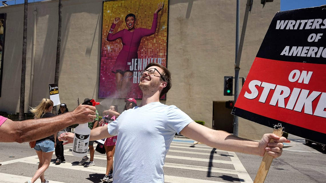 Hollywood actors and writers strike from LA to New York