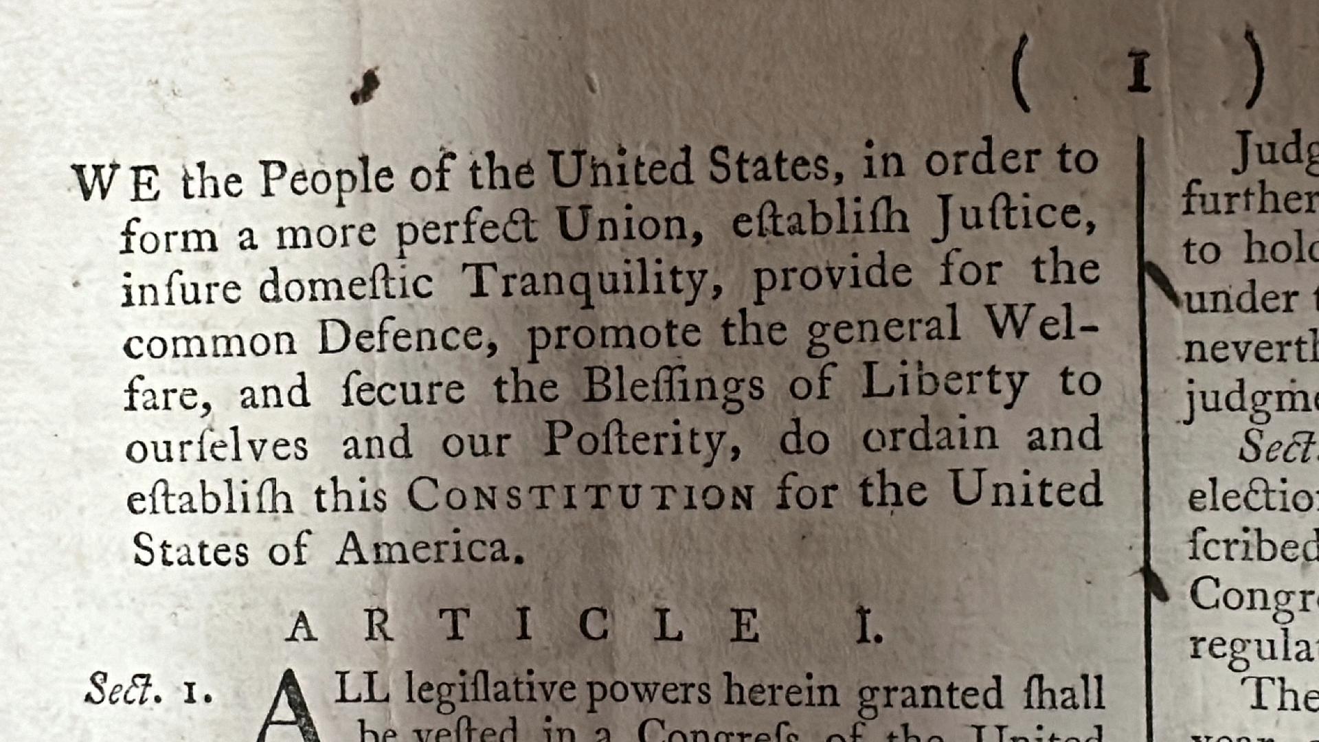 Rare copy of US Constitution sells for millions at auction