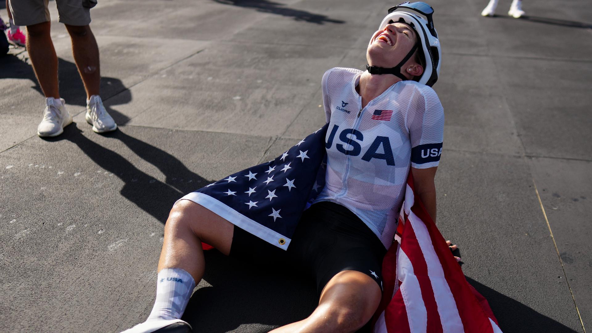 US rider Kristen Faulkner wins women's road race