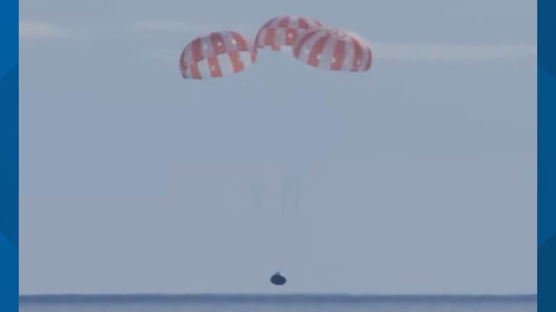 WATCH: NASA’s Artemis I Orion spacecraft splashdown