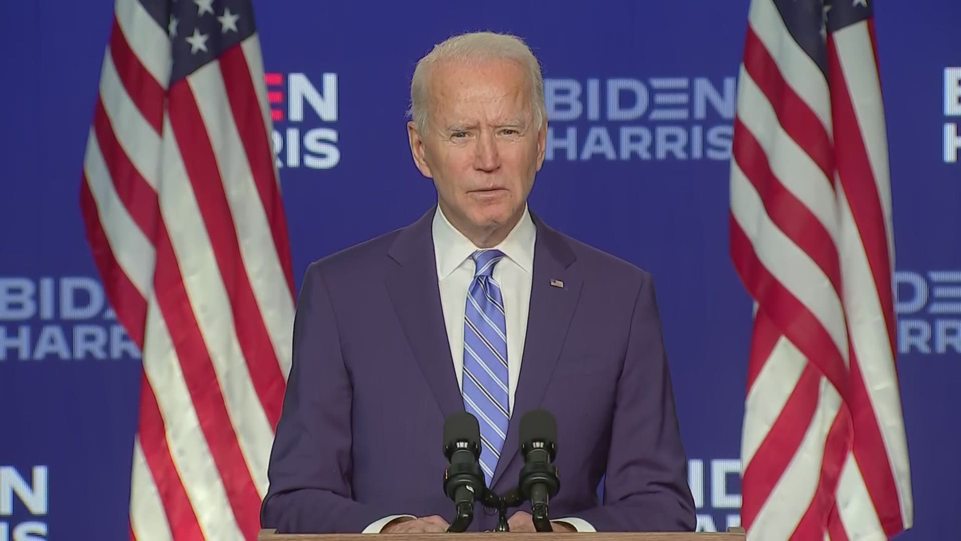 On the day after Election Day, Joe Biden said they're not declaring victory but feel when the votes are all counted that they will win the presidency.
