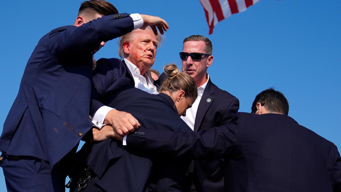 Donald Trump rushed off stage at Pennsylvania after incident Donald Trump rushed off stage at Pennsylvania after incident