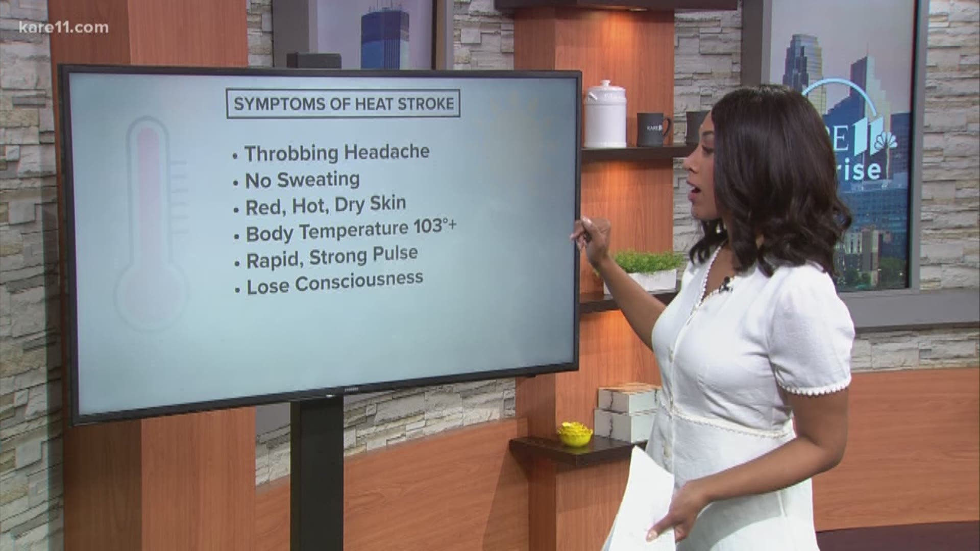 With a potential heat wave on the way, it's important to know the symptoms of a dangerous heat stroke.