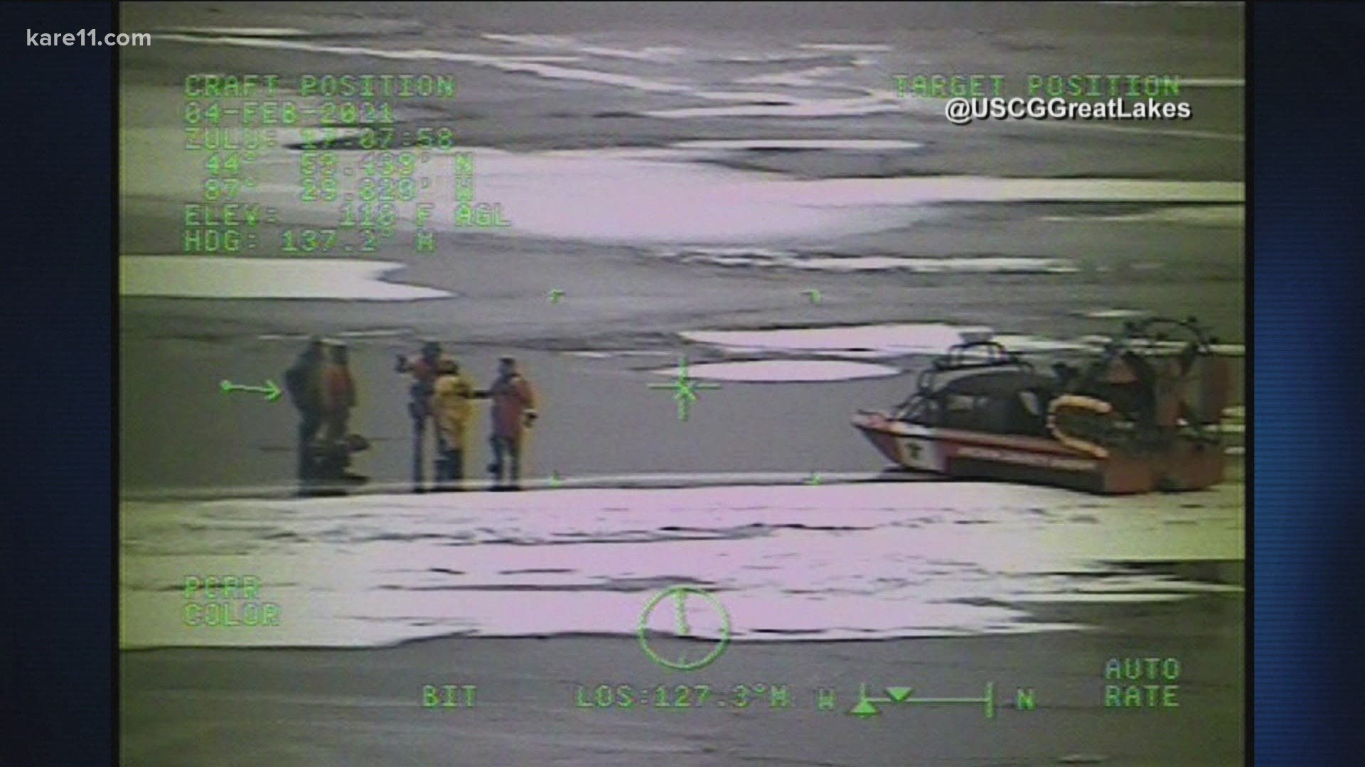 Numerous anglers had to be rescued when the ice they were on broke apart