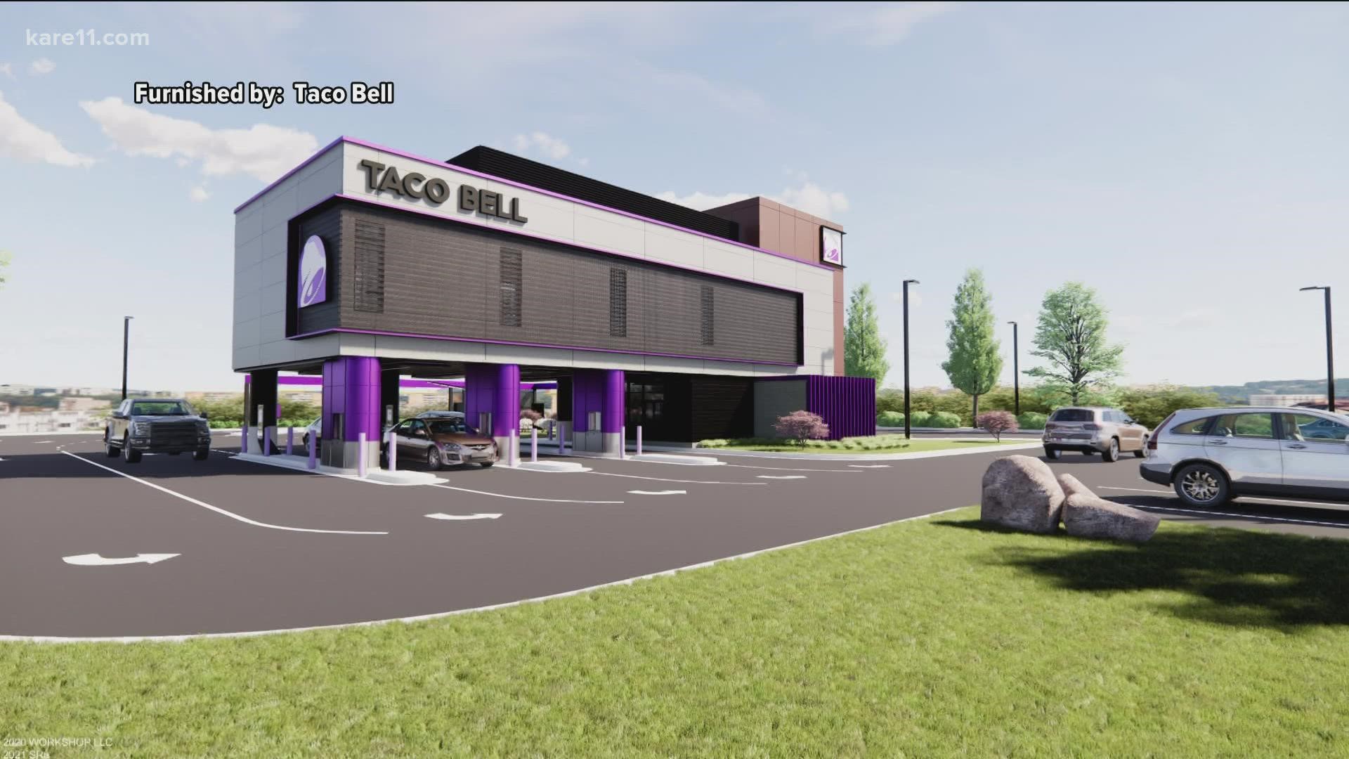 Taco Bell Defy will provide customers a quicker way to order, receive food. It's expected to open in Brooklyn Park in April of 2022.