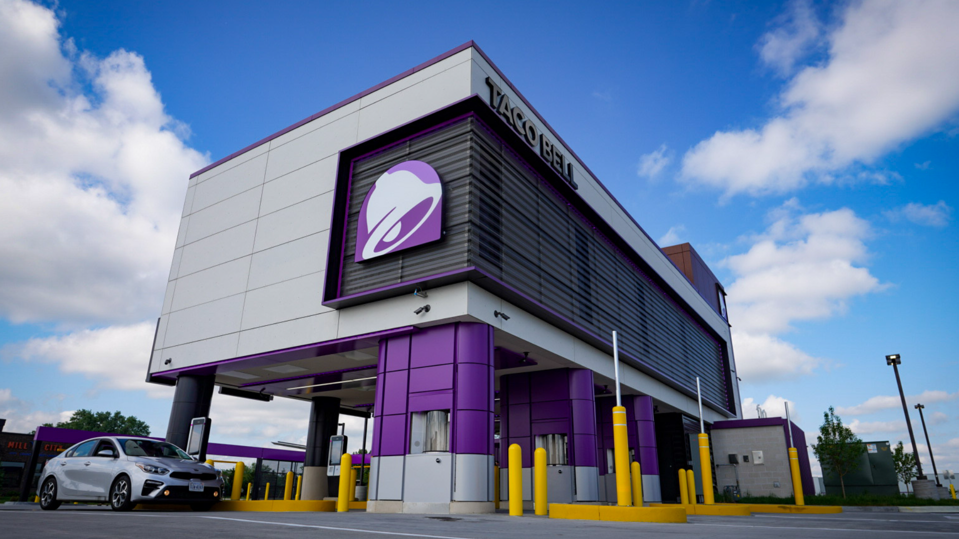 The new Taco Bell concept, now open in Brooklyn Park, uses hydraulic lifts to lower food from the second floor kitchen to people in the drive-thru lanes below.