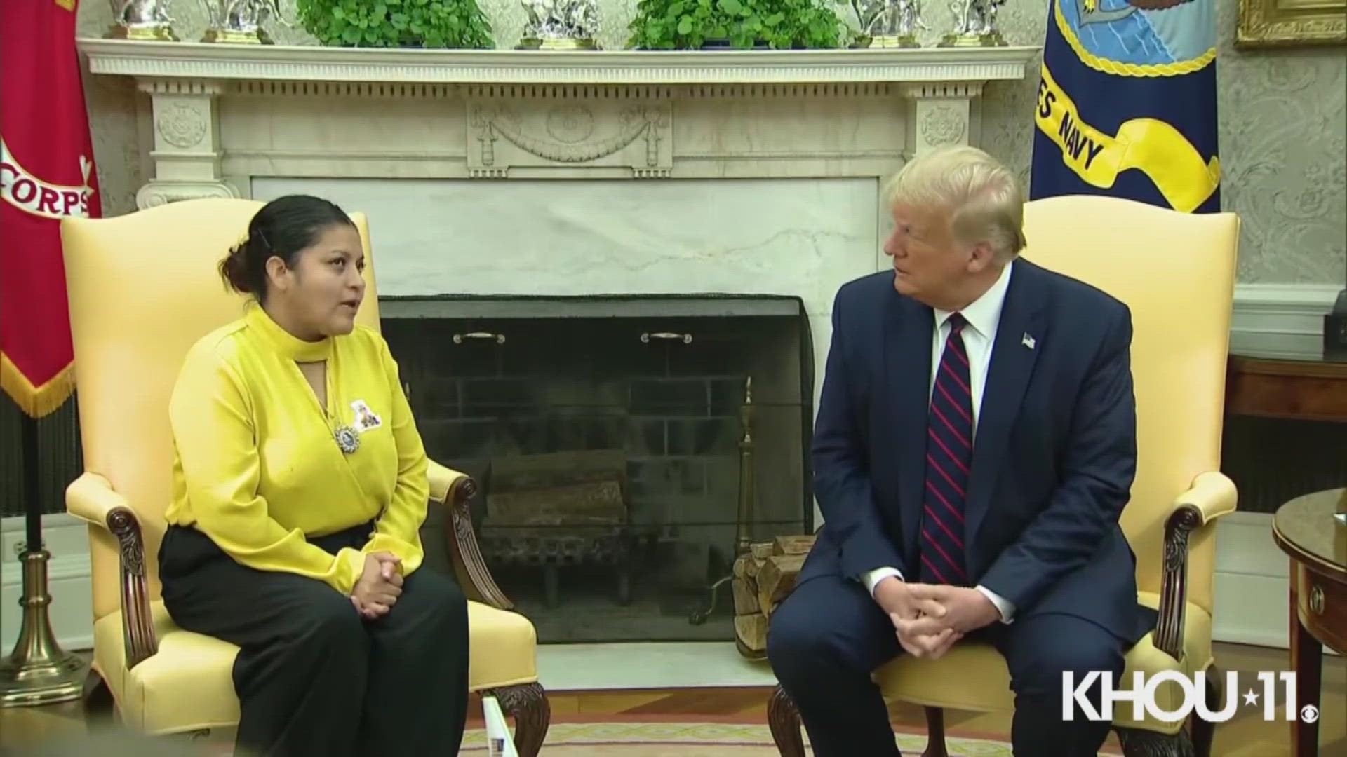 The family of Houston soldier Vanessa Guillen met with President Donald Trump Thursday to ask him to help change the culture in the military.