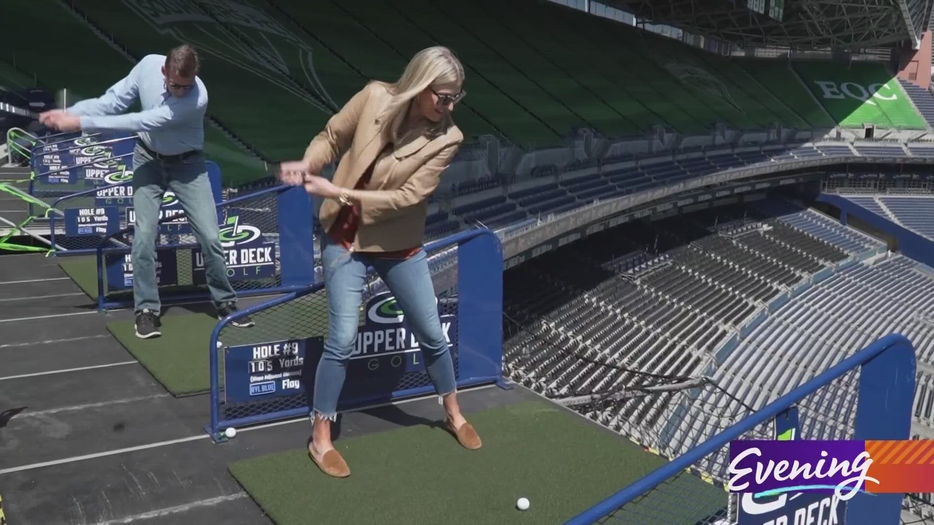 Upper Deck Golf is a pop-up event that takes place at stadiums across the country. #k5evening
