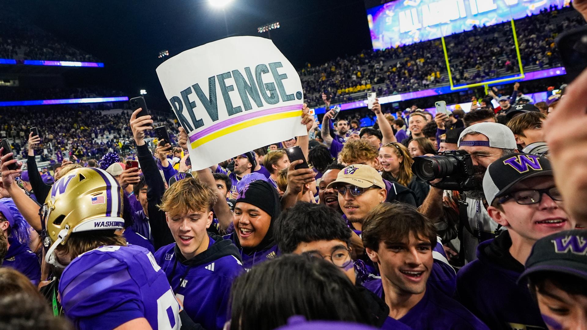 A sold-out crowd cheered on the University of Washington Huskies at Husky Stadium Saturday afternoon, as they took on the University of Michigan.