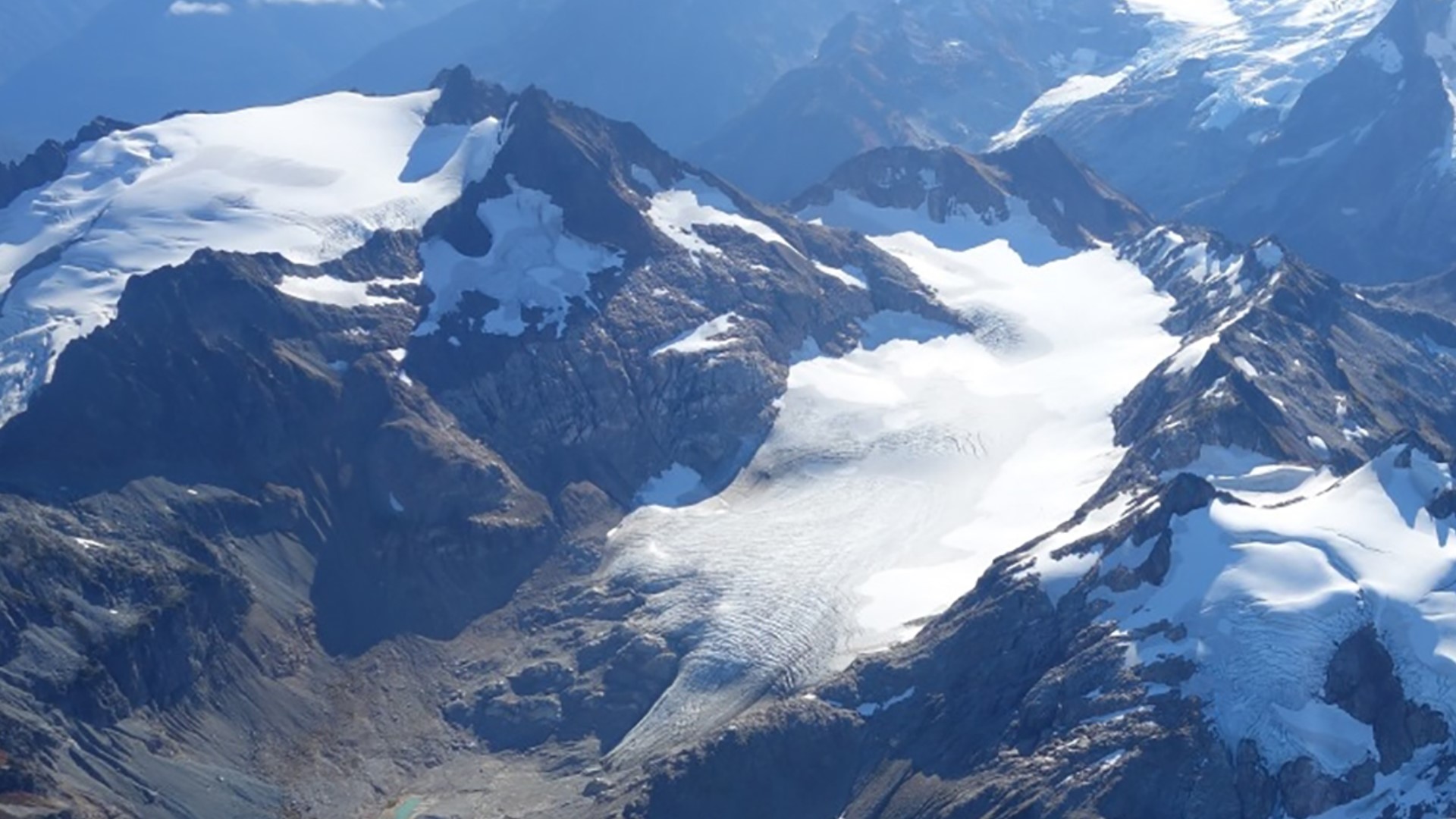 The South Cascade Glacier is shrinking by about 2 feet per year, according to the latest research.