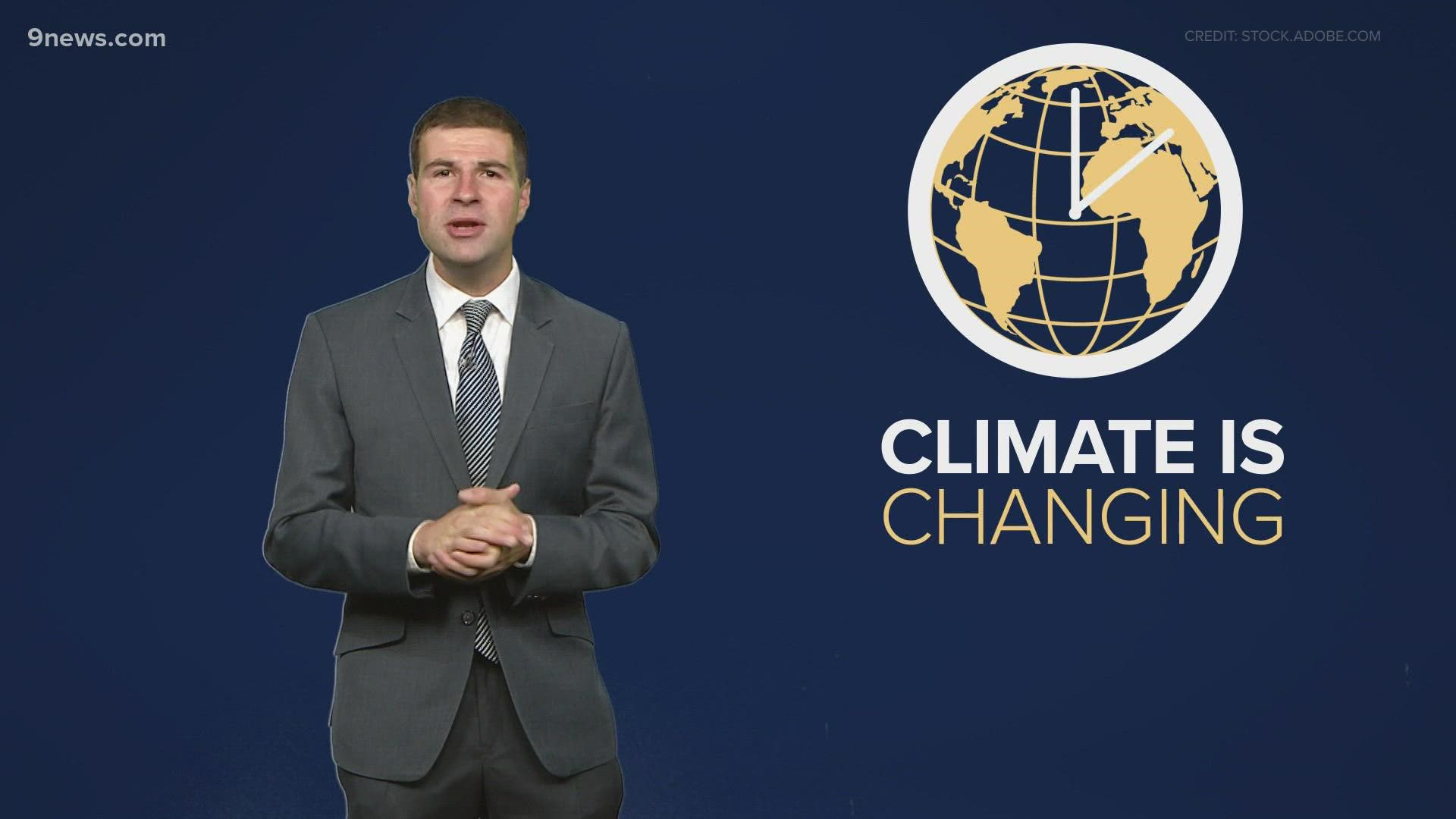 Climate change is happening at an usually fast pace. 9NEWS Meteorologist Chris Bianchi helps break down the meaning of the term.