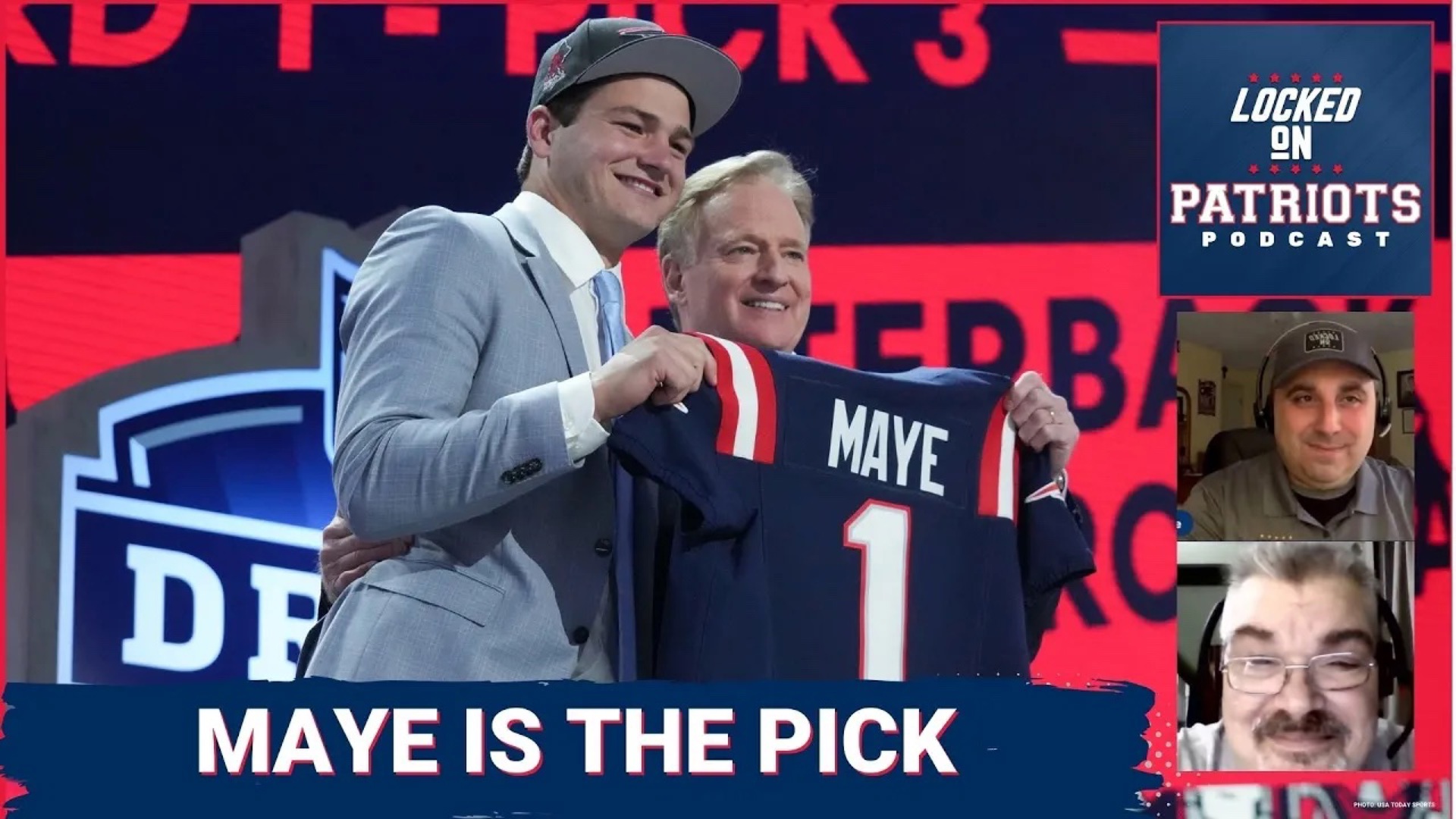 With the third overall pick in the 2024 NFL Draft, the New England Patriots selected University of North Carolina quarterback Drake Maye.