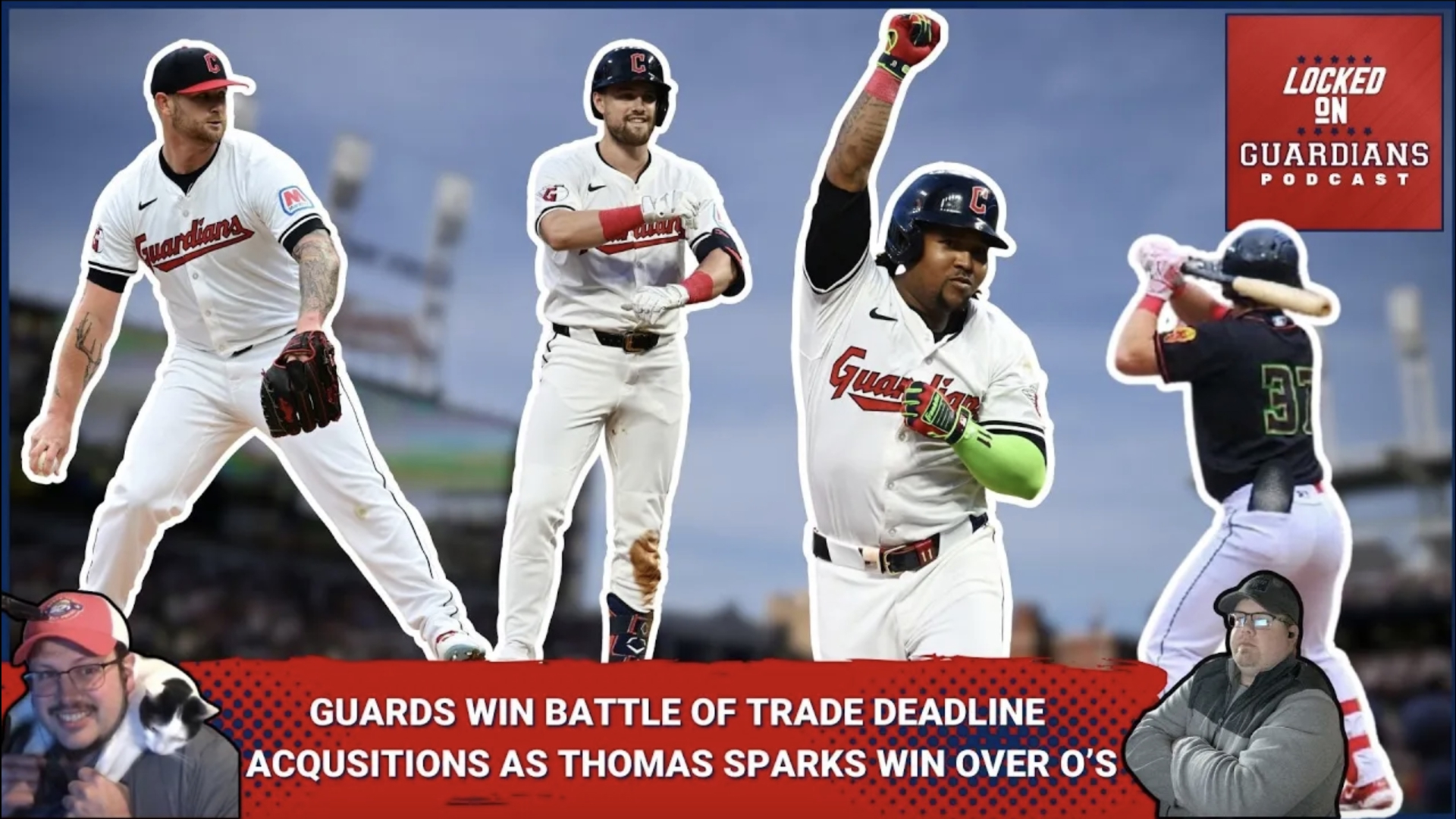 Guardians trade deadline acquisition Lane Thomas sparked the Guardians to a blowout win over the Orioles to start a big series