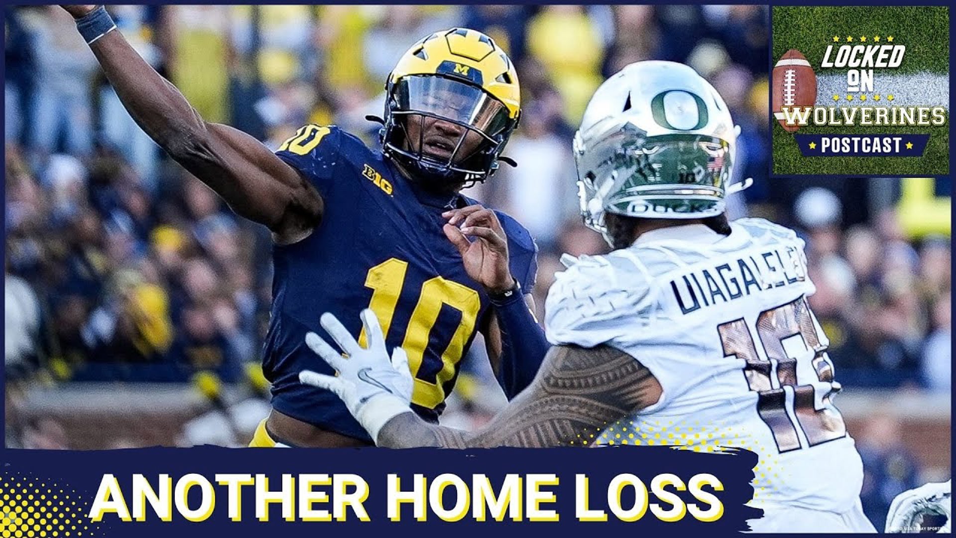 Michigan Wolverines suffered their 4th loss of the season falling to top-ranked Oregon 38-17 at the Big House in Michigan.