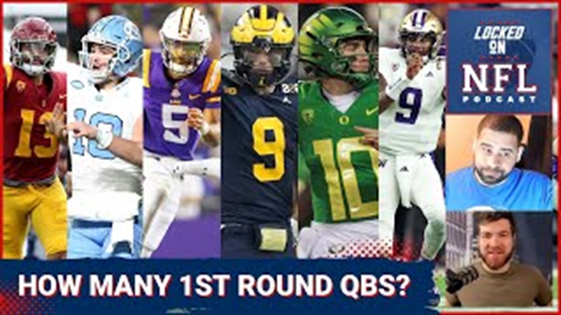 Caleb Williams, Drake Maye and Jayden Daniels are concensus first round picks for the NFL Draft, but how many other quarterbacks will join them as day one selections