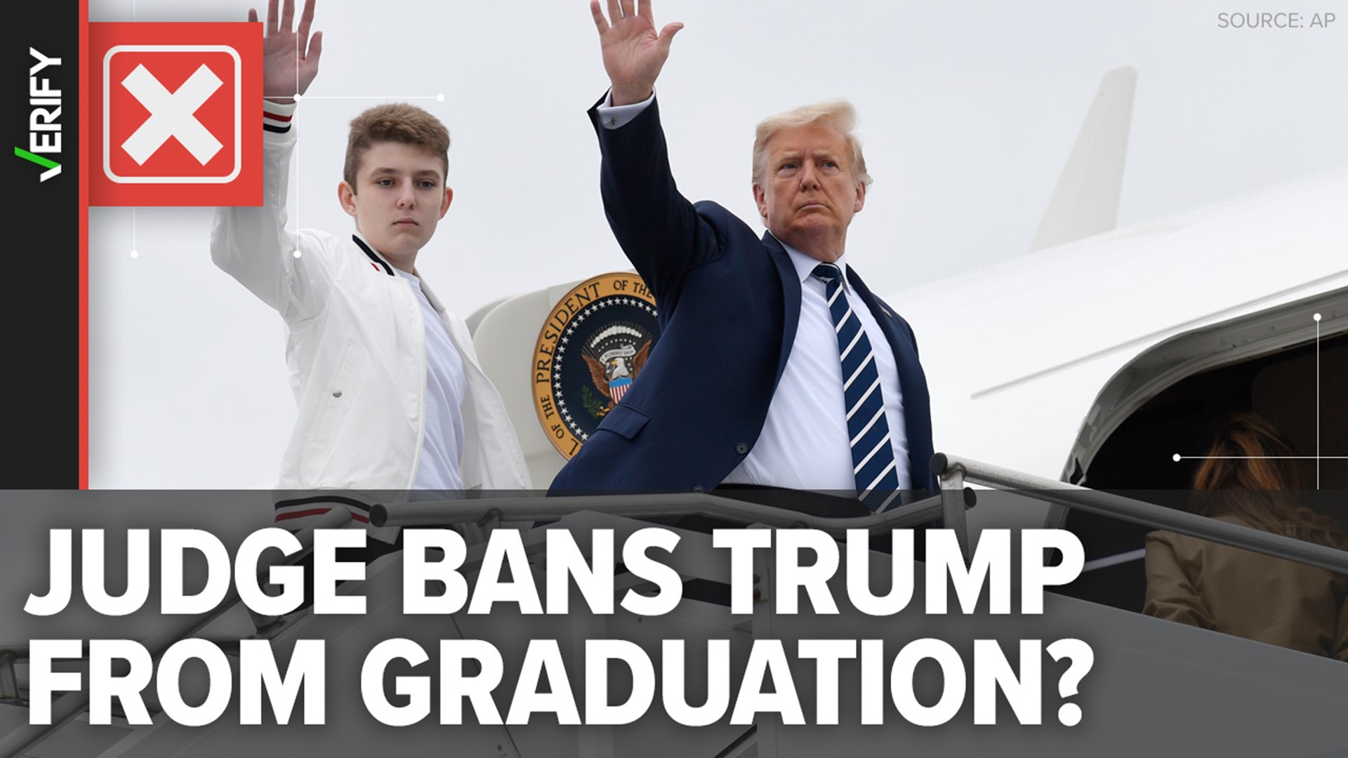 Former President Donald Trump claimed the judge in his criminal trial won't allow him to attend his son's graduation.