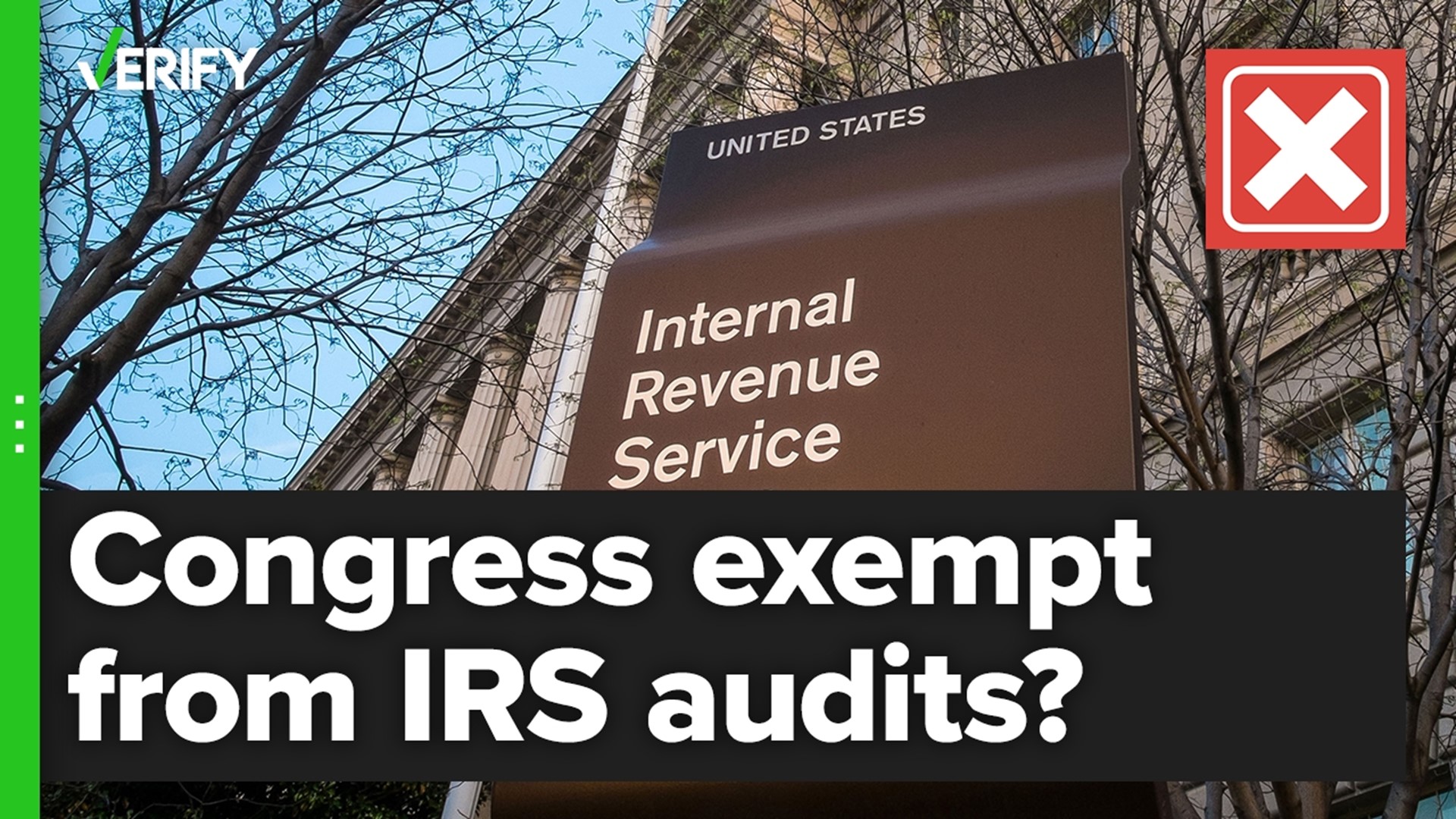 A viral tweet about the IRS that claims Congress voted to make its members exempt from audits was satirical. The IRS said anyone can be audited.