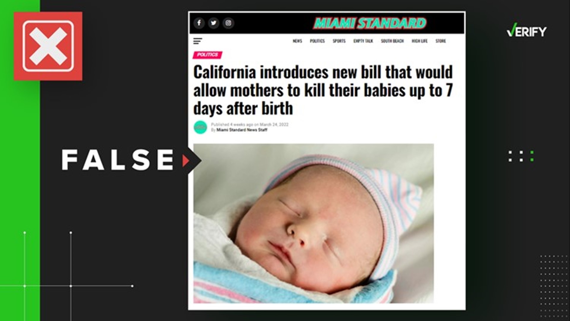 A California bill doesn’t legalize “infanticide,” as some social media users have claimed. Here’s what the bill actually says.