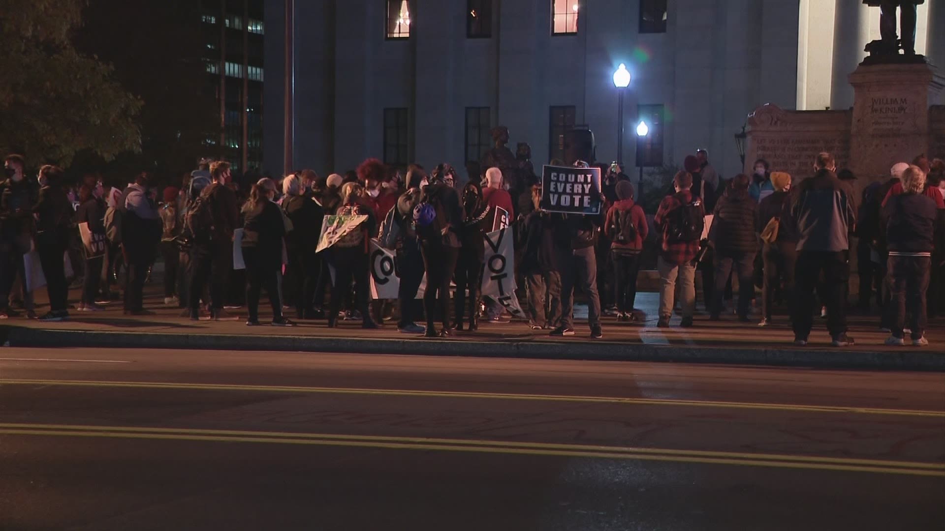 Protesters had a similar message as other protests across the country: count every vote.