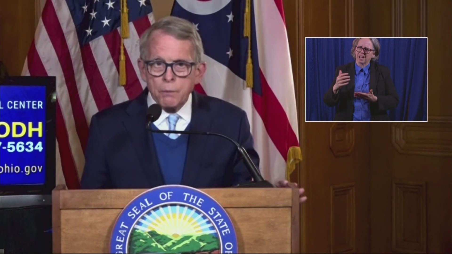 Gov. Mike DeWine urged the community to remain calm and not jump to conclusions.