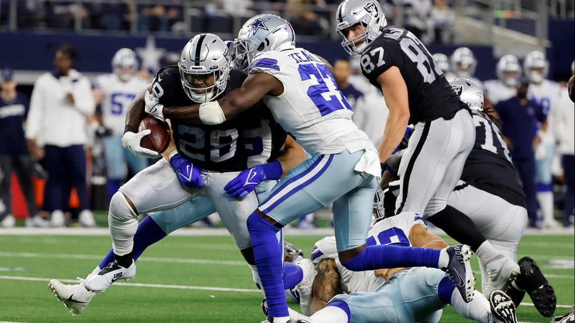 Raiders beat Cowboys 36-33 in OT on field goal after penalty