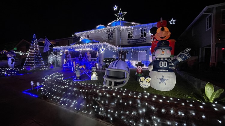 How ‘bout them decorations: Hawaii family’s home covered in blue and silver in honor of Dallas Cowboys goes viral