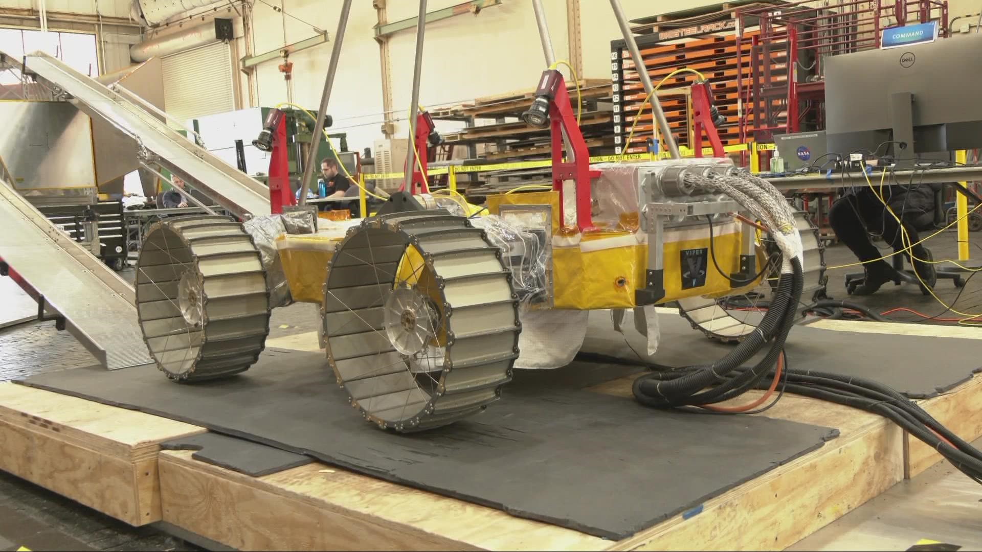 NASA Glenn Research Center is testing a full-scale Volatiles Investigating Polar Exploration Rover (VIPER) prototype.