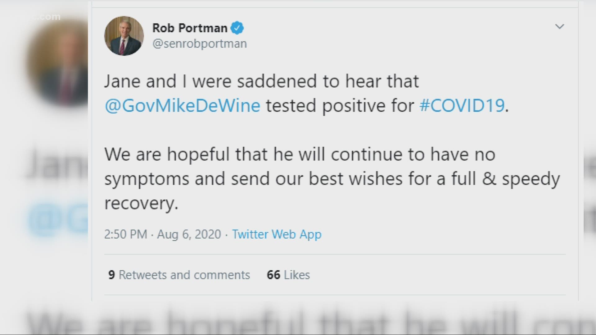 Politicians and more were quick to react to the news about Gov. DeWine's positive COVID-19 test. Stephanie Haney looks at the rundown of comments.