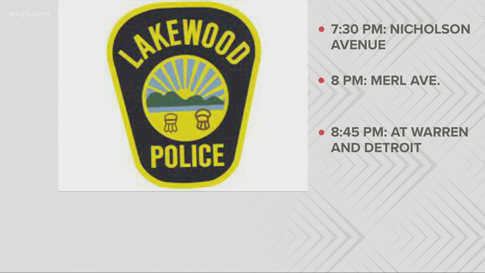 Lakewood Police are reminding residents to be aware of their surroundings, and to contact the Lakewood Police Department if they see any suspicious activity.