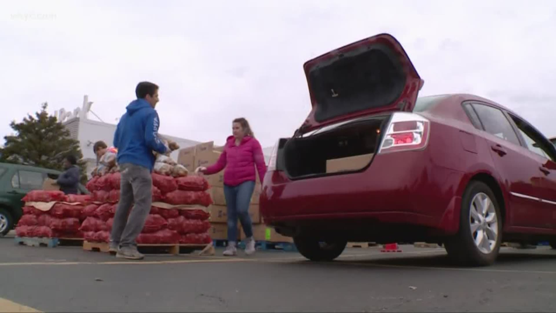 Cars lined up for hours to register and receive boxes of food after coronavirus cuts make life uncertain for some. Dorsena Drakeford reports.