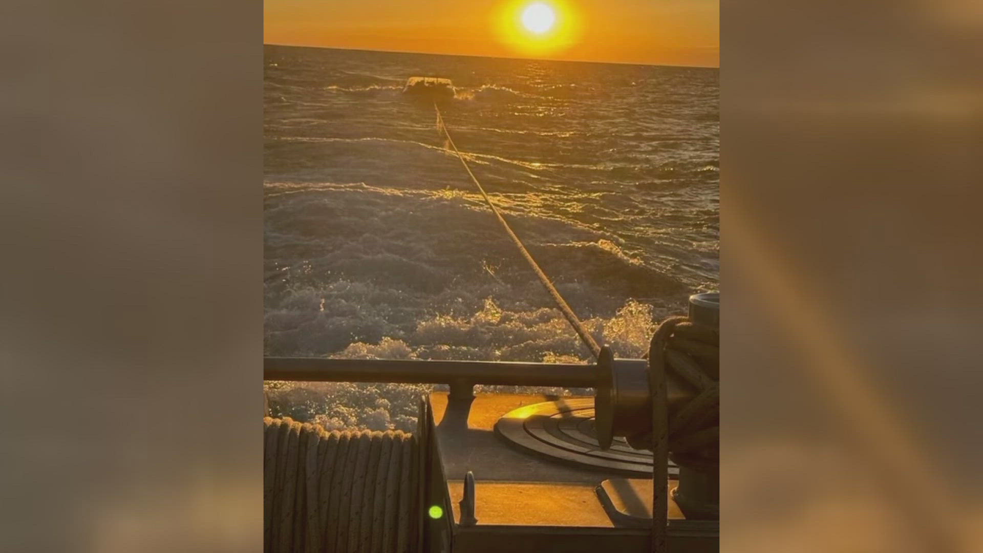 Crews say the boat lost power about 6 1/2 miles offshore and floated for about 11 hours. First-responders from Erie County and Canada assisted in the operation.