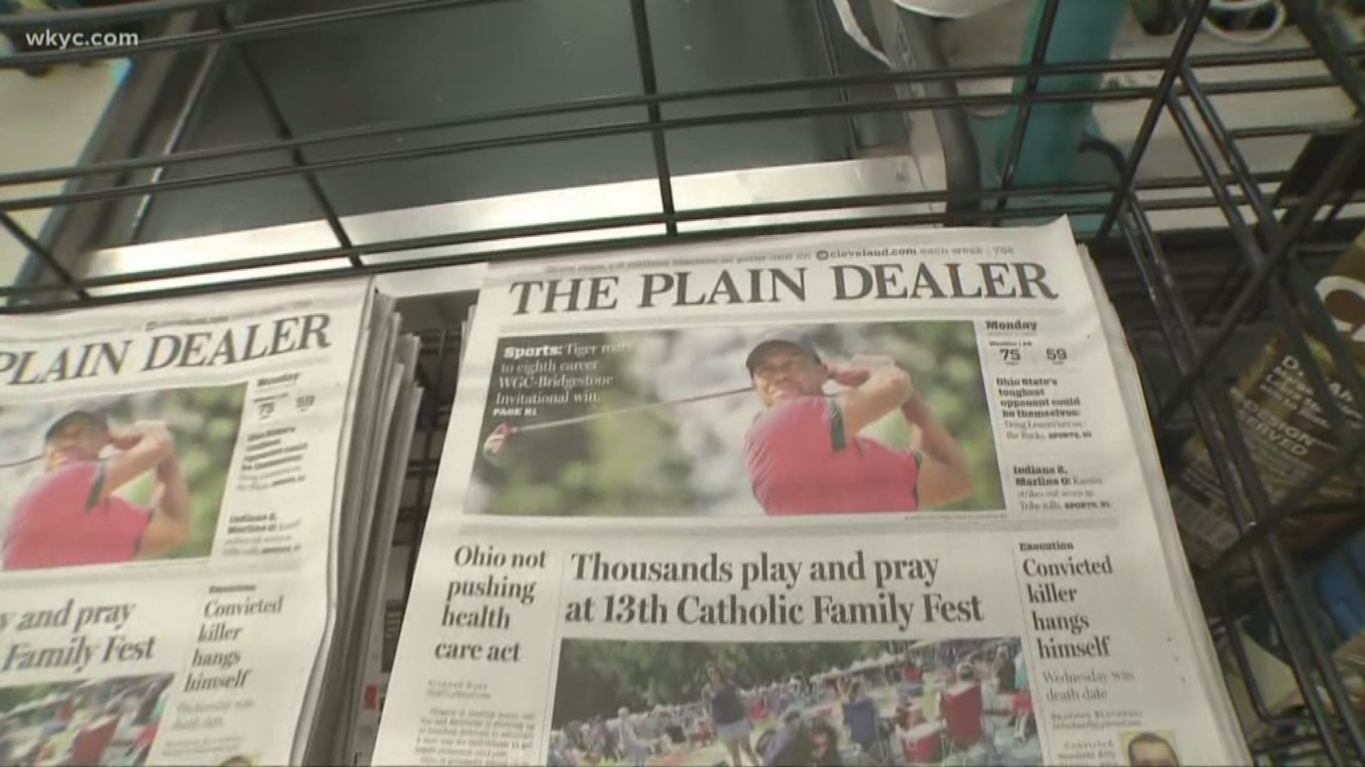 Ohio's largest daily newspaper drastically cut staffing on Friday. The Plain Dealer announced it had laid off 22 people.