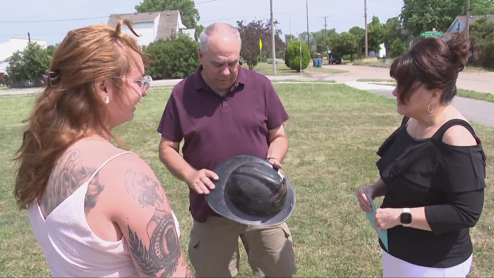 After the discovery of the helmet in the crawlspace of a Lorain home, the community and social media rallied together to find its rightful owner.