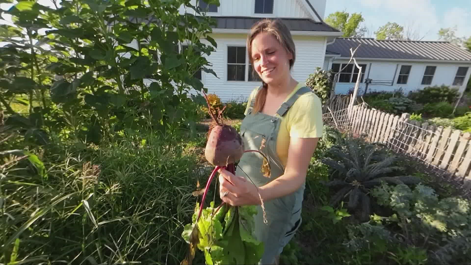 Janelle Soja is one of three farmers left in the Johnny Appleseed Organic Invitational. She gave 3News' Carl Bachtel a tour of her farm.