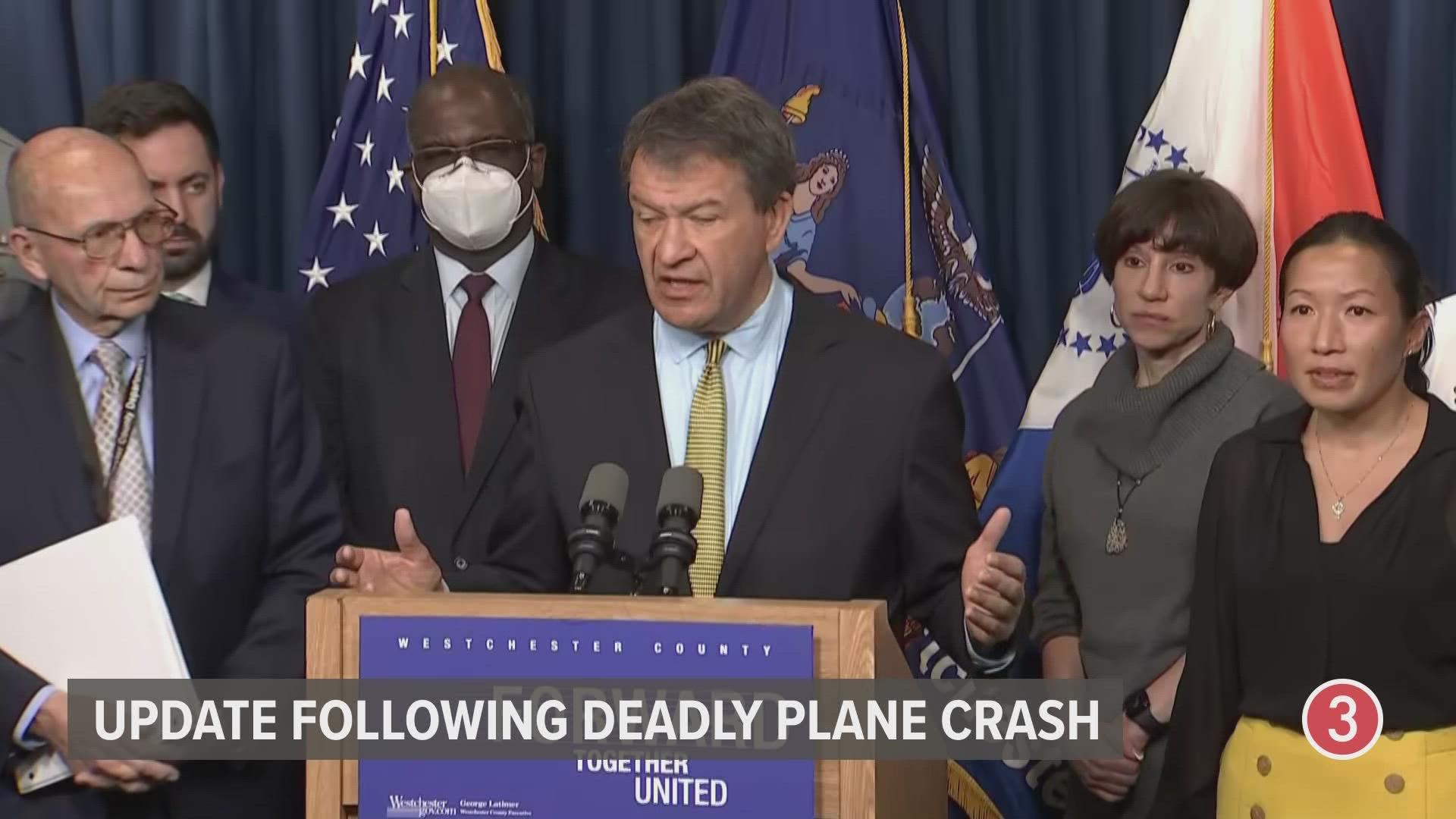 The FAA says the single-engine aircraft went down near the Westchester County Airport around 6:15 p.m.