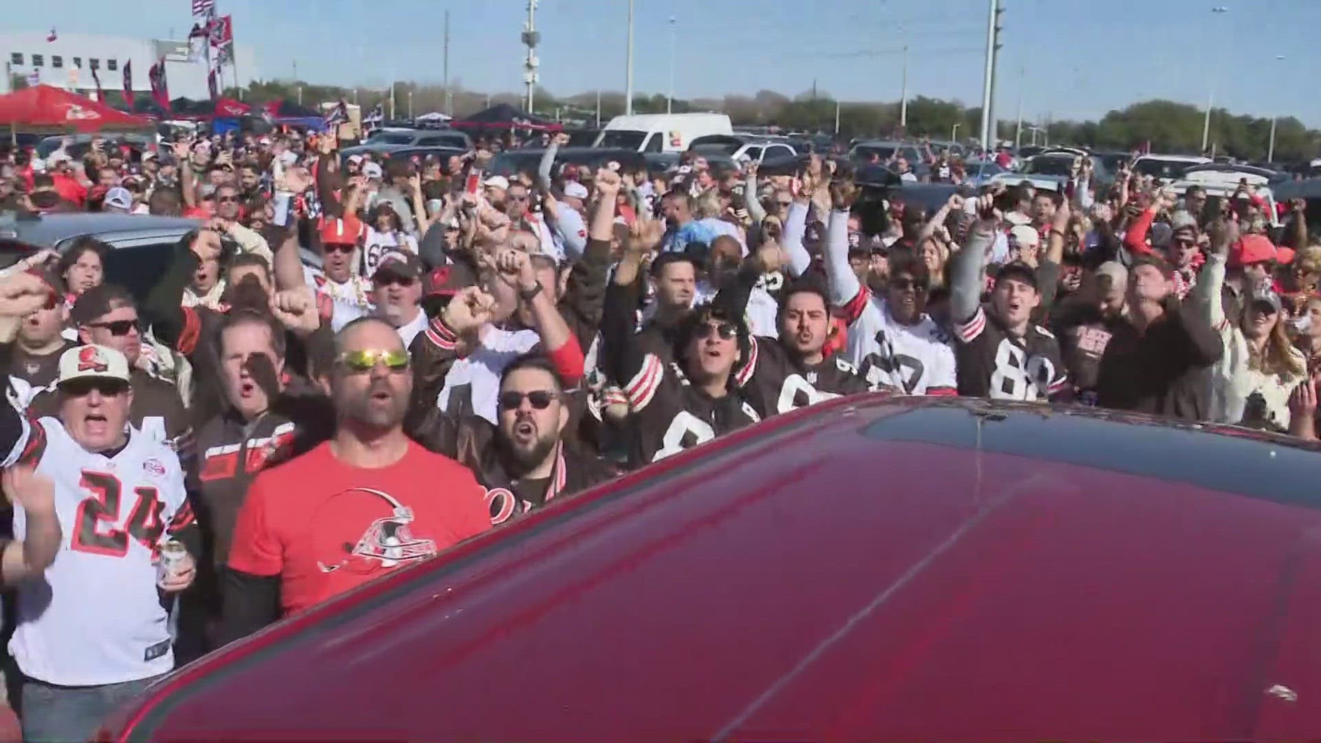 Hundreds of Browns fans are in Houston for the AFC Wild Card game against the Texans.