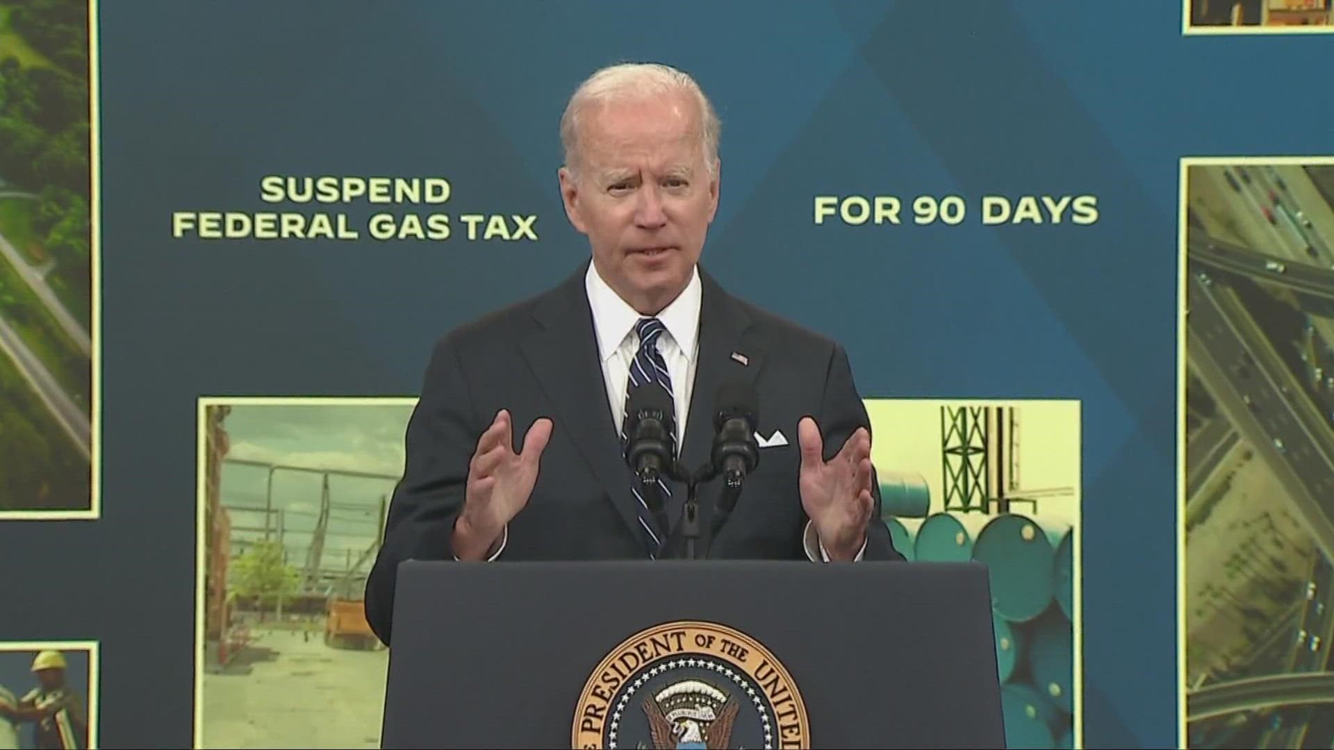 With high gas prices across the country, at issue is the 18.4 cents-a-gallon federal tax on gas and the 24.4 cents-a-gallon federal tax on diesel fuel.