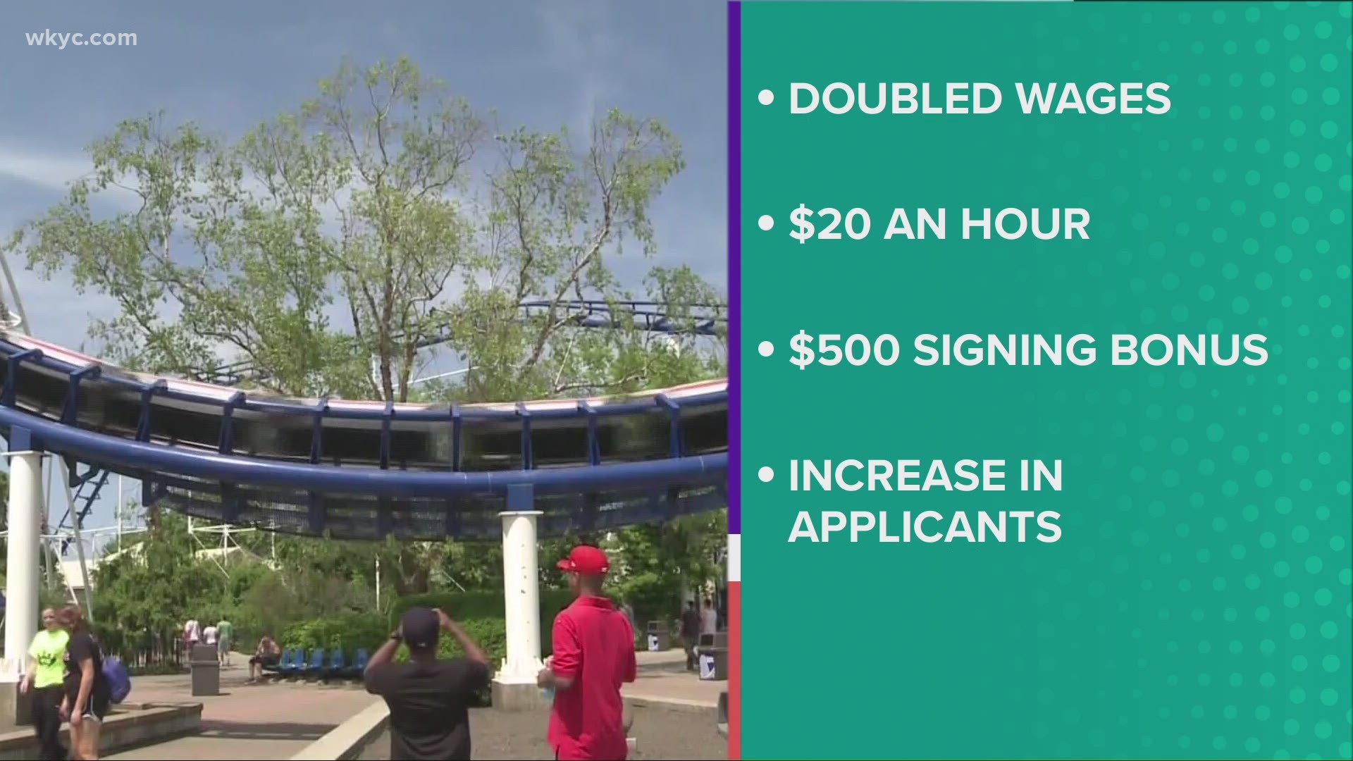 Cedar Point announced they were increasing seasonal and part-time pay for all positions to $20 an hour.  That is a 100% increase compared to 2020 wages.