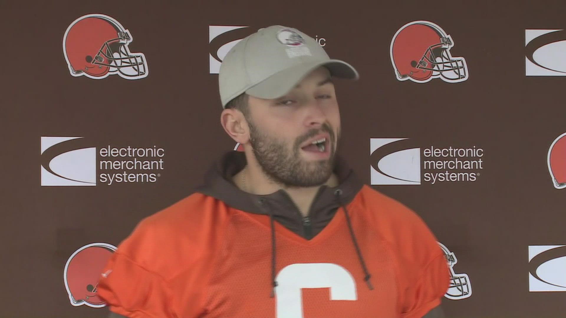 Speaking to reporters, Cleveland Browns quarterback Baker Mayfield made an emotional plea to stop the execution of Julius Jones.