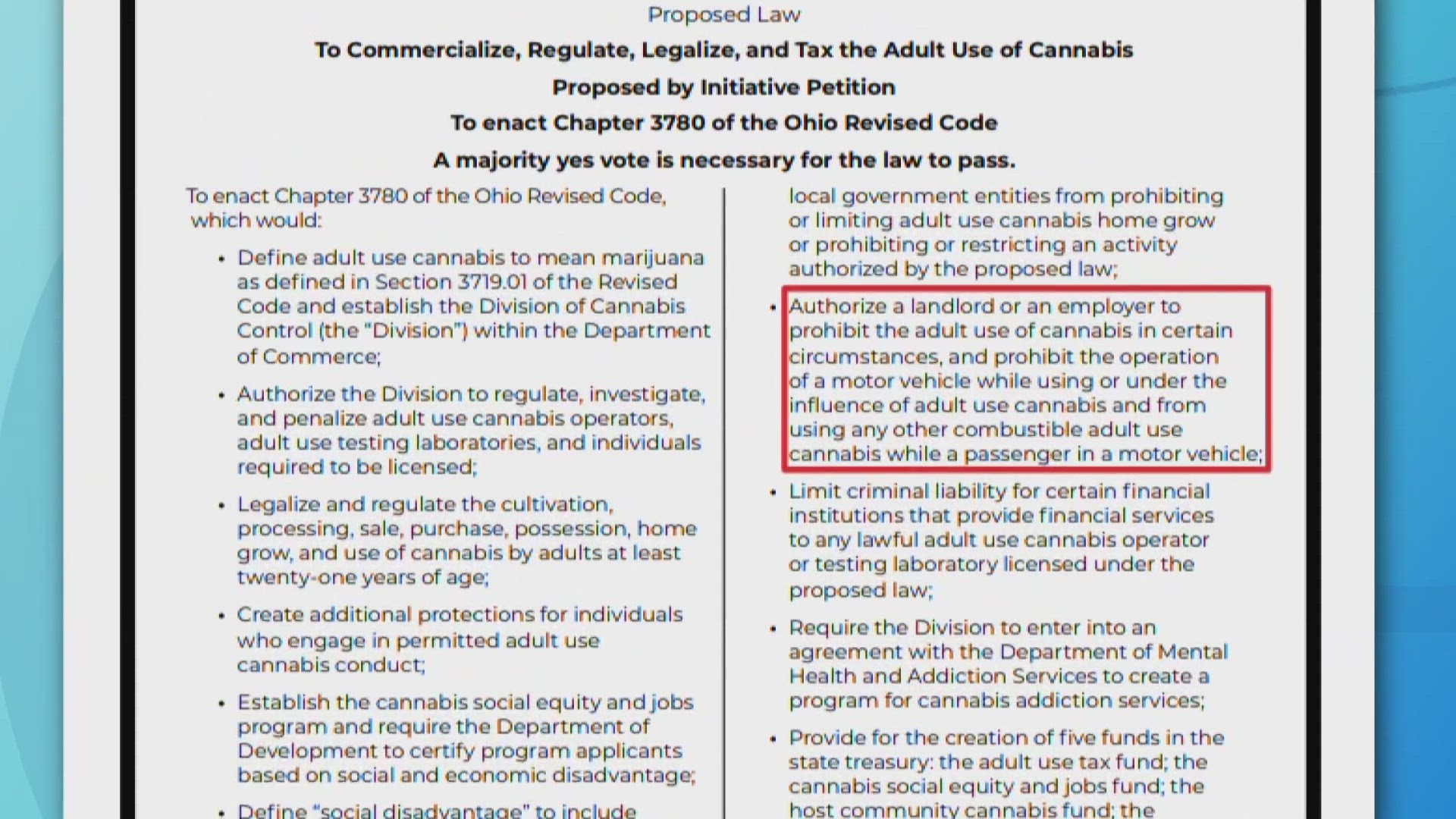 Issue 2 passed Tuesday, legalizing the use of recreational marijuana in Ohio. However, employer rights and policies will still be up to each individual workplace.